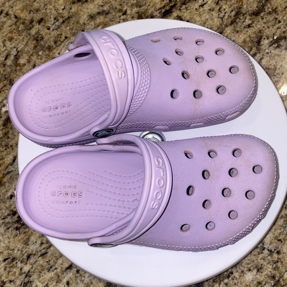 CROCS Other - Lavender Childs Iconic Comfort Crocs Pre-Loved Size 12 ❤️